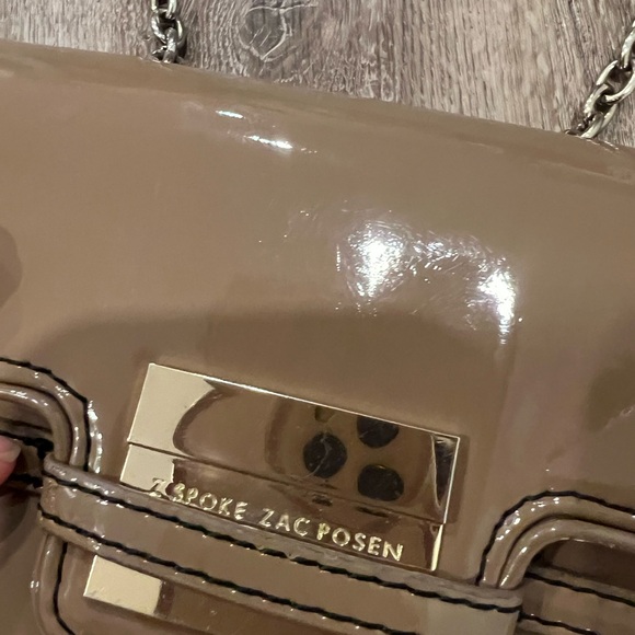 Z Spoke Zac Posen patent tan brown crossbody purse - Picture 5 of 10